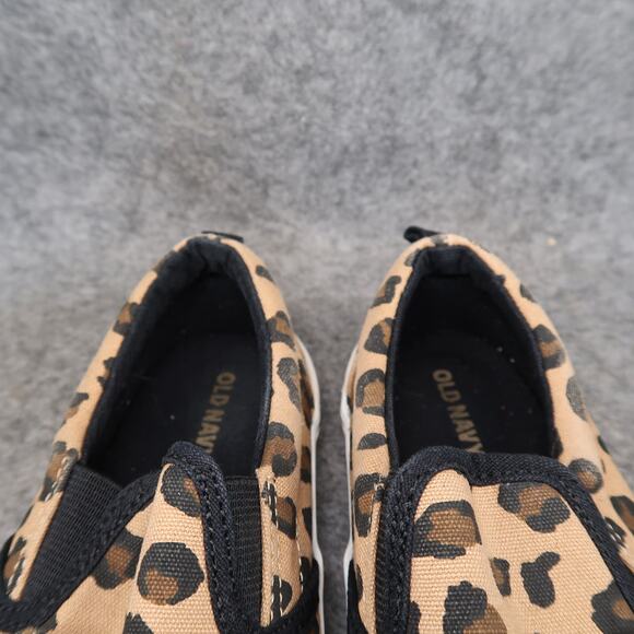 Old Navy Shoes Toddler Kids 9 Slip On Sneakers Casual Leopard Prints Canvas - Picture 3 of 11